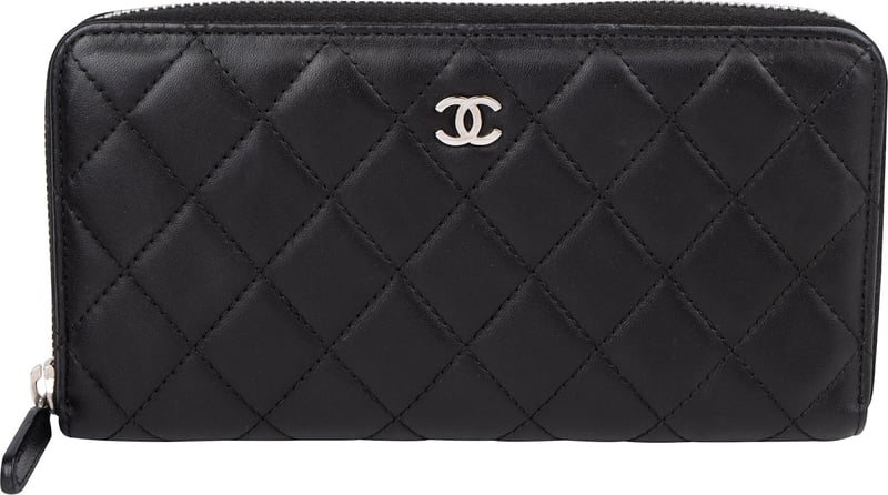 Chanel Quilted Lambskin Long Zipped Wallet