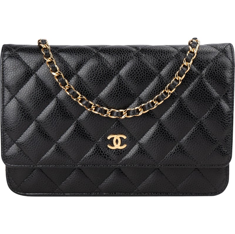 Chanel Caviar Leather Wallet On Chain Crossbody Bag