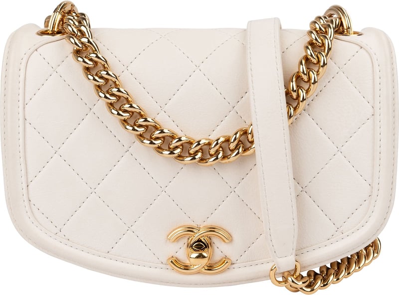 Chanel Quilted Calfskin Small Underline Single Flap Crossbody Bag