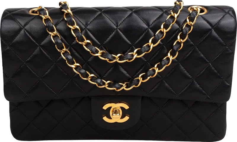 Chanel Quilted Lambskin 24K Gold Medium Double Flap Shoulder Bag