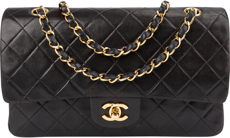 Chanel Quilted Lambskin 24K Gold Medium Double Flap Shoulder Bag