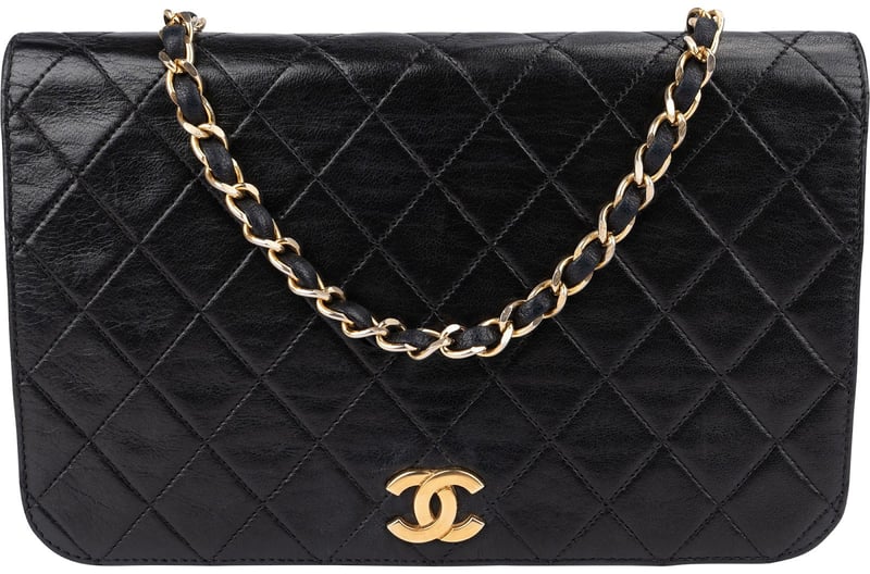 Chanel Quilted Lambskin CC Single Flap Shoulder Bag