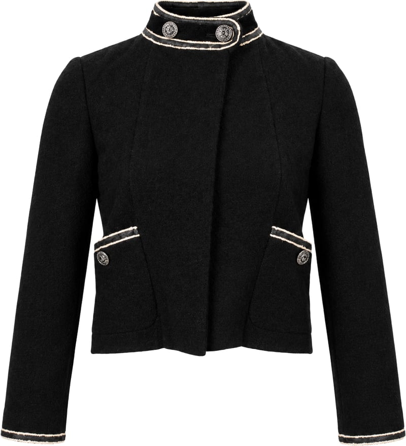 Chanel Black Wool Classic Button Jacket (FR34 / DE32)