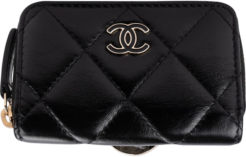 Chanel Quilted Lambskin CC Mini Zipped Coin Purse Bracelet