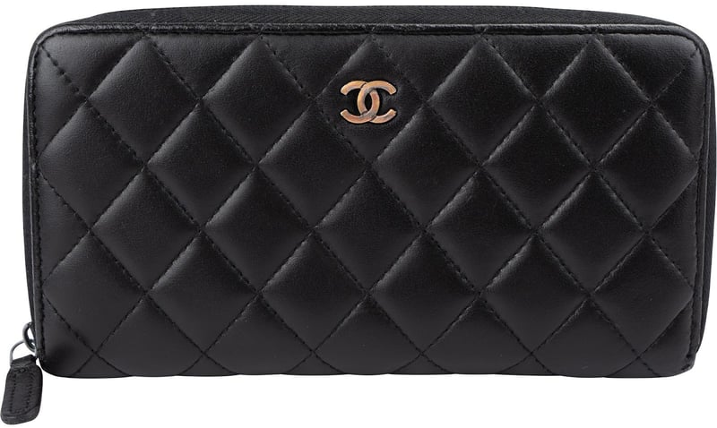 Chanel Quilted Lambskin CC Long Zipped Wallet