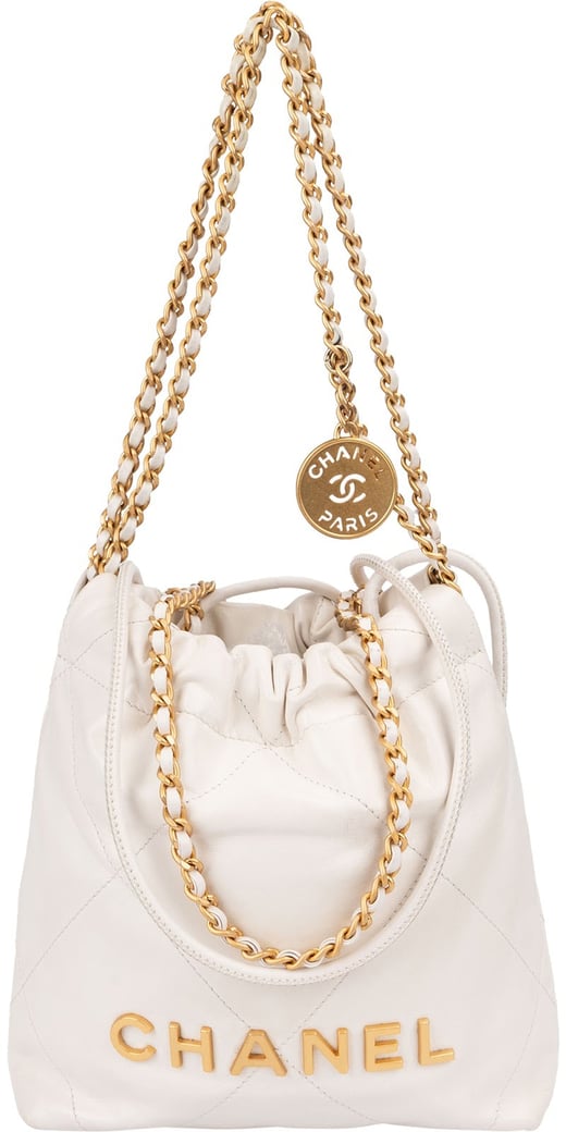 Chanel 22 Quilted Calfskin Drawstring Crossbody Shoulder Bag