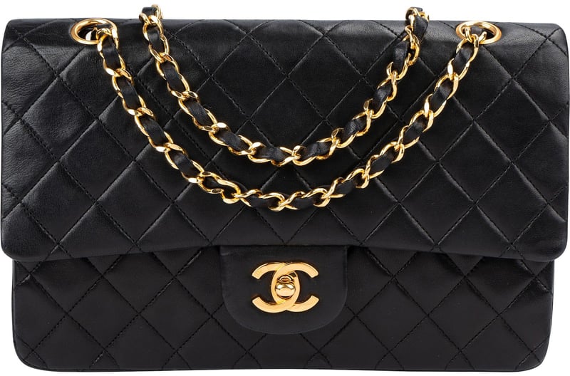 Chanel Quilted Lambskin 24K Gold Medium Double Flap Shoulder Bag