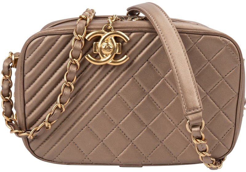 Chanel Quilted Leather Camera Case Boy Crossbody Bag
