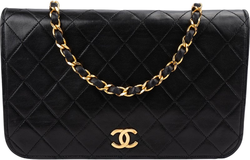 Chanel Quilted Lambskin 24K Gold Single Flap Shoulder Bag
