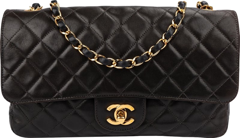 Chanel Soft Quilted Lambskin 24K Gold Medium Single Flap Crossbody Bag