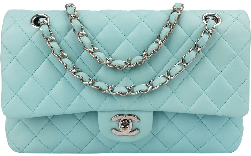 Chanel Quilted Lambskin Palladium Medium Double Flap Shoulder Bag