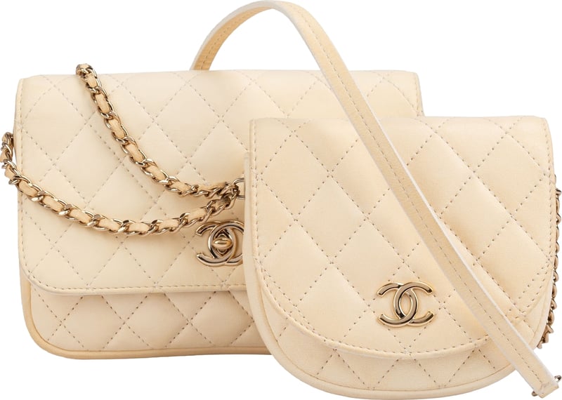 Chanel Quilted Lambskin Multi-Pochette Small Single Flap Crossbody Bag