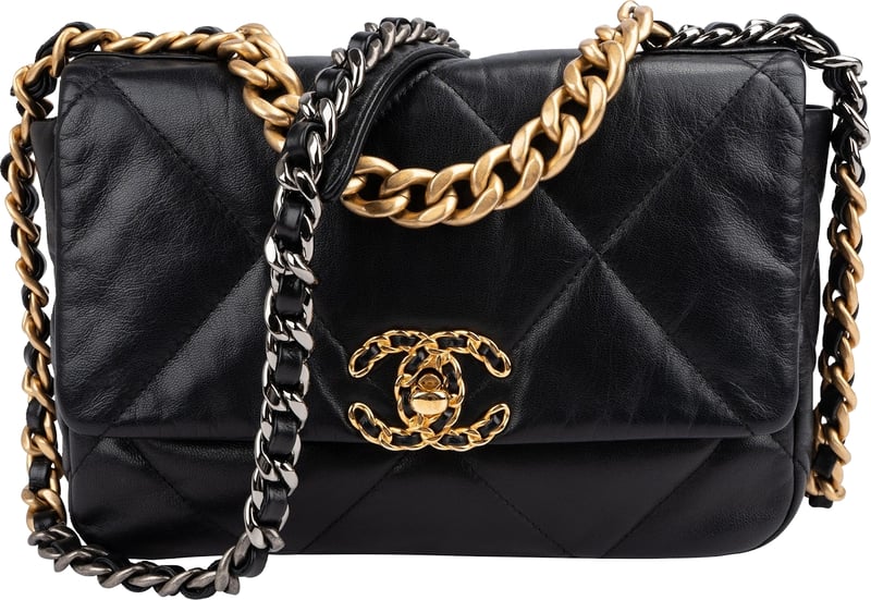 Chanel 19 Quilted Lambskin Medium Single Flap Crossbody Bag