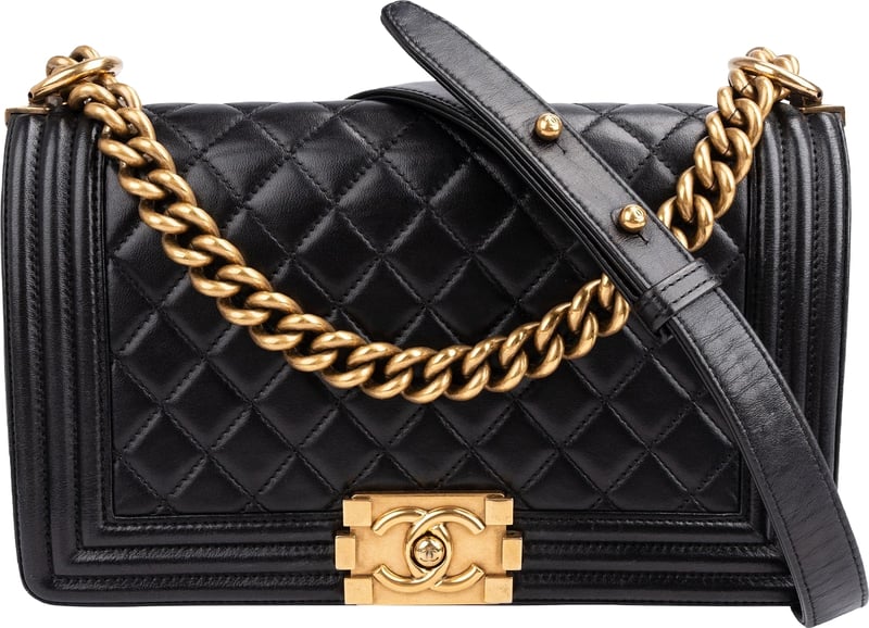 Chanel Quilted Lambskin Medium Boy Crossbody Bag