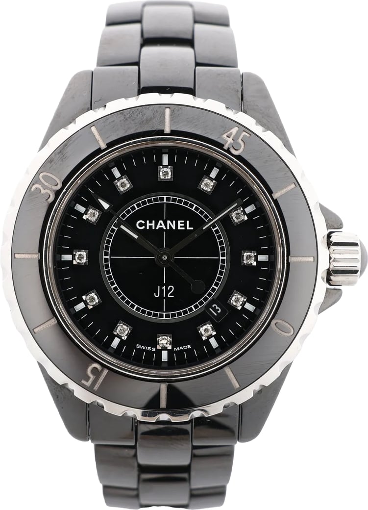 Chanel J12 H1625 JS.21364 CE×SS Quartz Watch with Black Dial