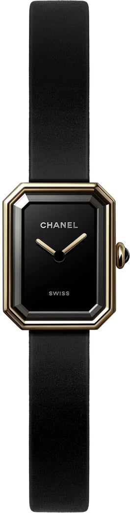 Chanel Premiere H6125 TI 750(YG) Rubber AT Black Dial Watch