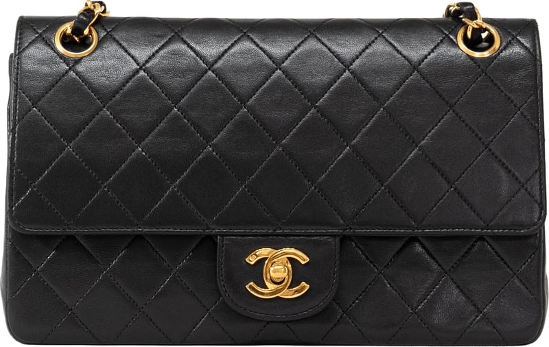 Chanel Vintage Classic Double Flap Quilted Lambskin Medium