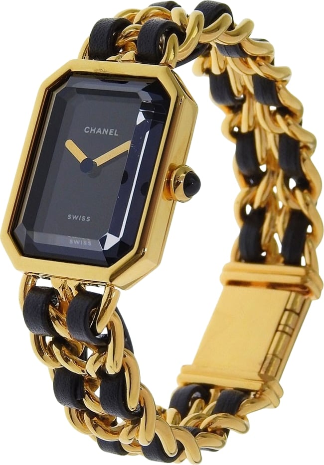 Chanel Premiere Rock Quartz Plated Metal and Leather 20