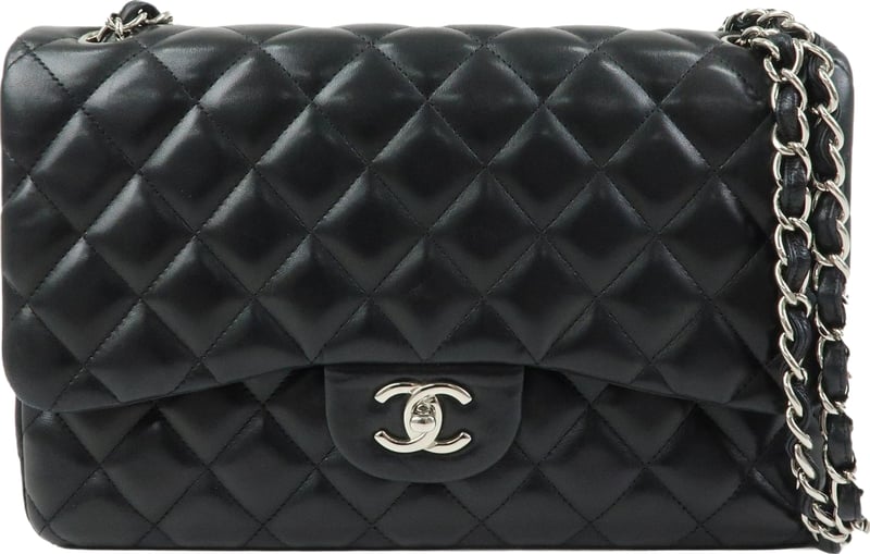 Chanel Classic Timeless Double Flap Quilted Lambskin Maxi