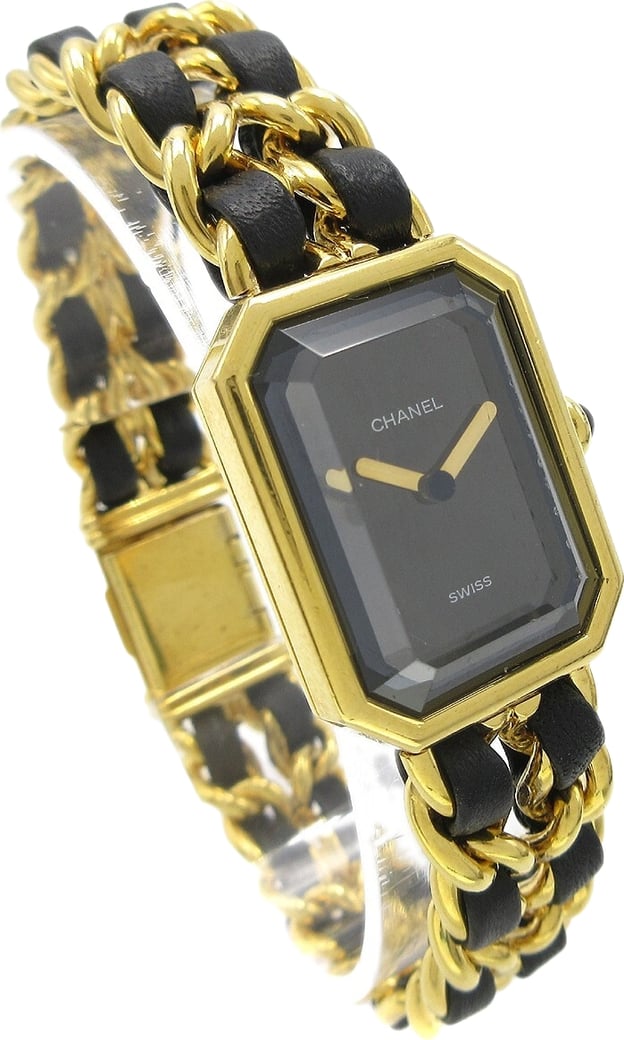 Chanel Premiere Rock Quartz Plated Metal and Leather 20