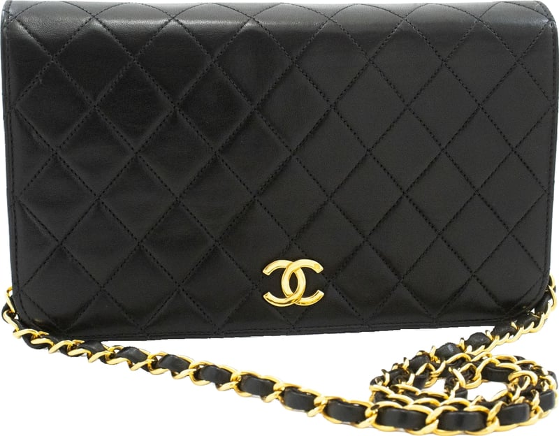 Chanel Vintage Full Flap Quilted Lambskin Mini