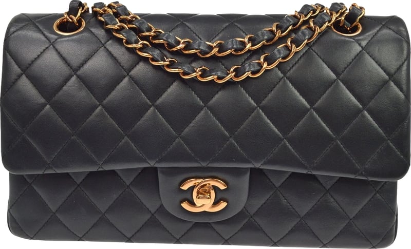 Chanel Classic Timeless Double Flap Quilted Lambskin Medium