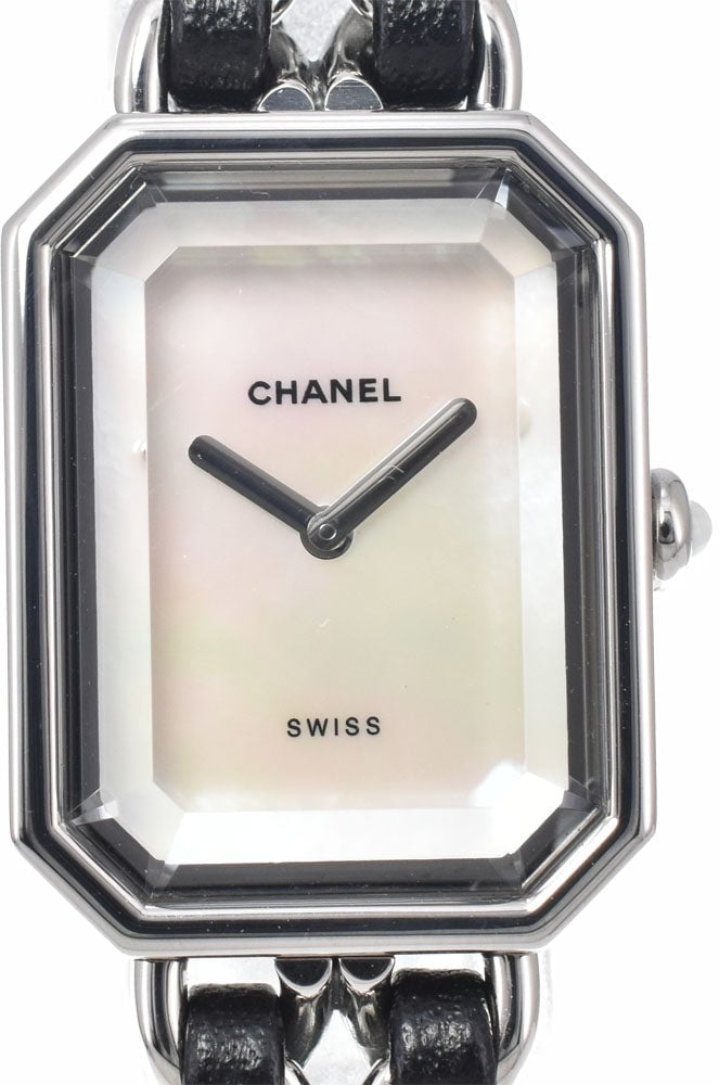 Chanel Premiere Rock Quartz Stainless Steel and Leather with Mother of Pearl 20