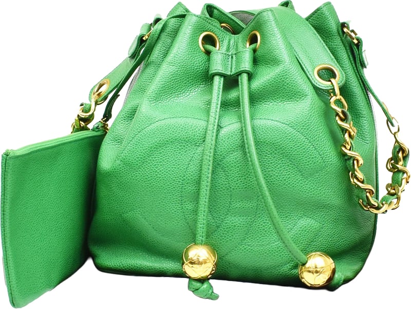 Chanel Vintage CC Chain Drawstring Lambskin