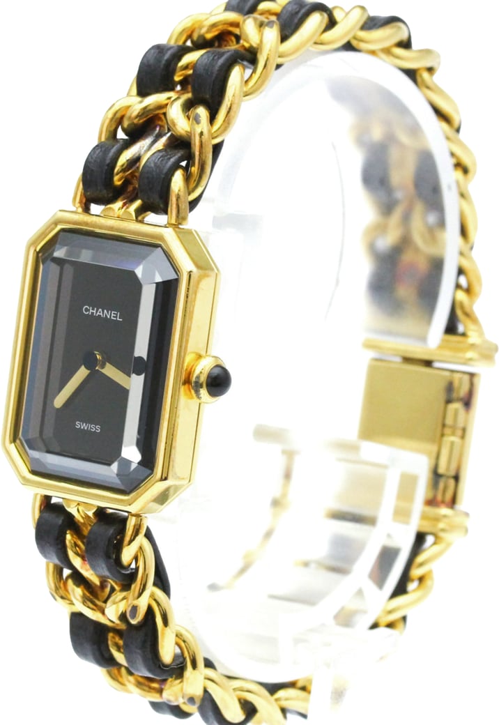 Chanel Premiere Rock Quartz Plated Metal and Leather 20
