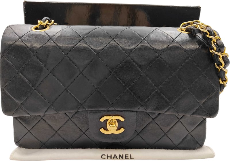 Chanel Classic Timeless Double Flap Quilted Lambskin Medium
