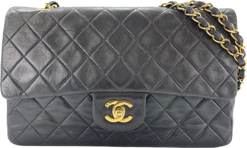 Chanel Classic Timeless Double Flap Quilted Lambskin Medium