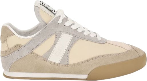 Chloé Beige Calf Leather Bos Taurus Athletic Sneakers
