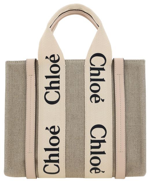 Chloé Brown Canvas Handbag