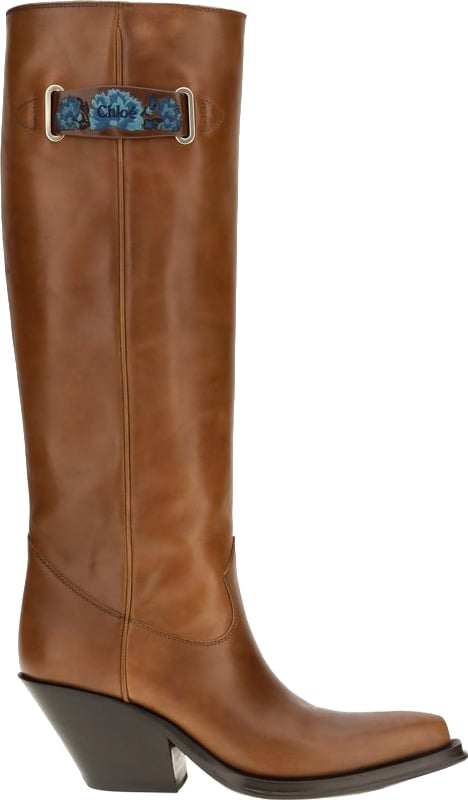 Chloé Brown Calf Leather Bos Taurus Over The Knee