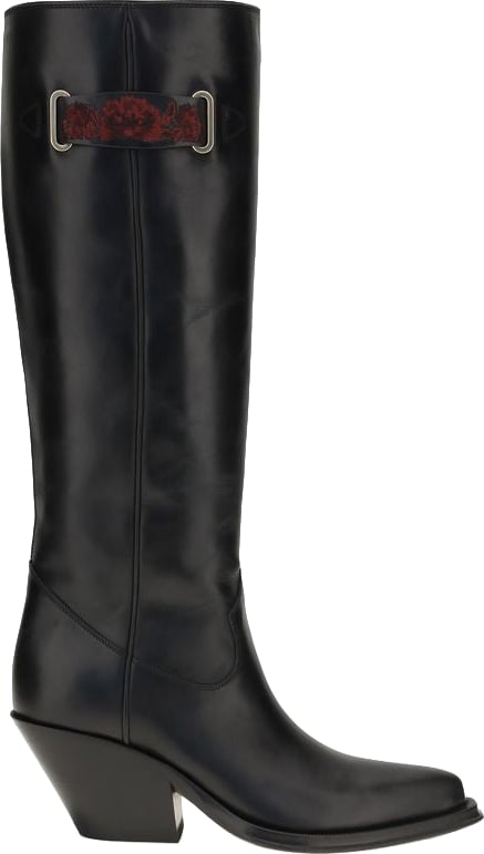 Chloé Black Calf Leather Bos Taurus Over The Knee