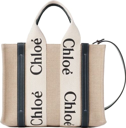 Chloé Beige Linen Tote Bag