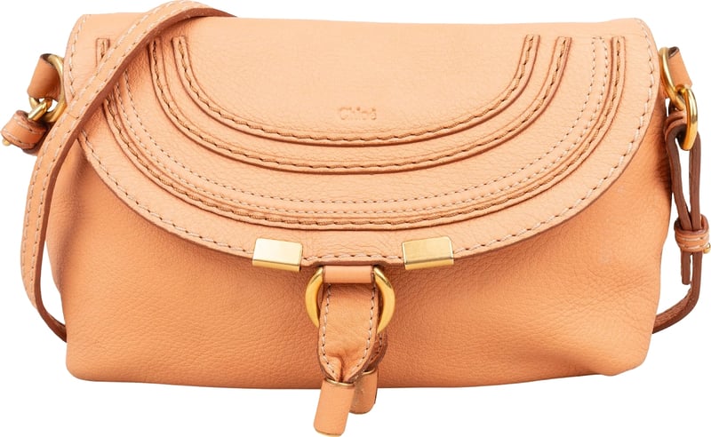 Chloé Grained Leather Mini Marcie Crossbody Bag