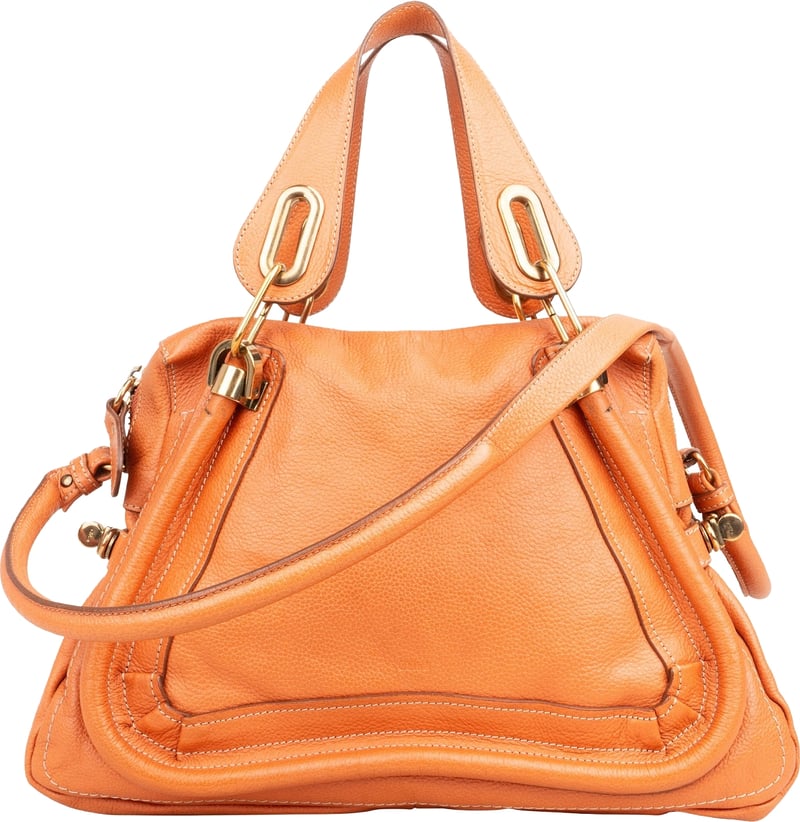 Chloé Grained Leather Paraty Handbag