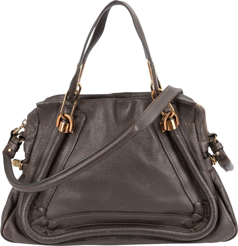 Chloé Pebbled Leather Paraty Handbag
