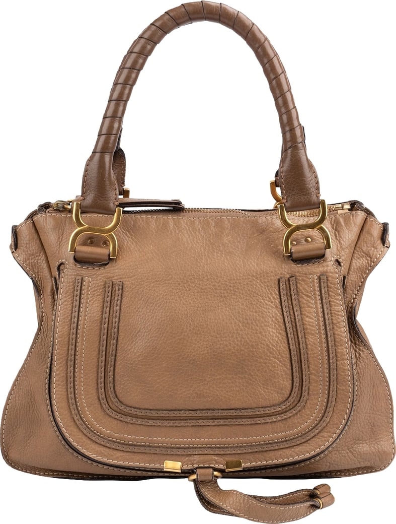 Chloé Grained Calfskin Marcie Medium Satchel Handbag