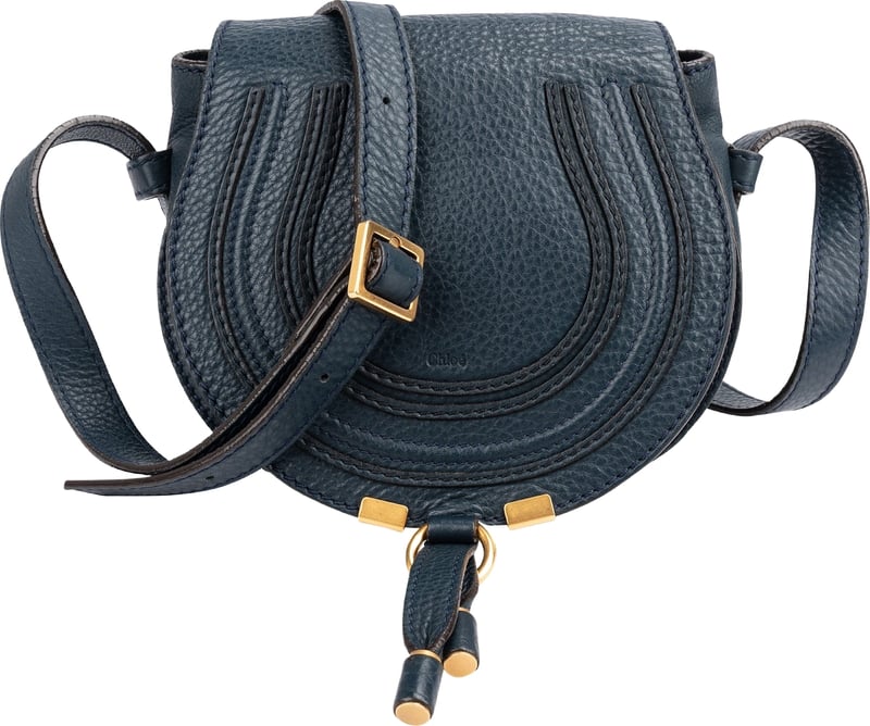 Chloé Grained Calfskin Mini Marcie Saddle Crossbody Bag