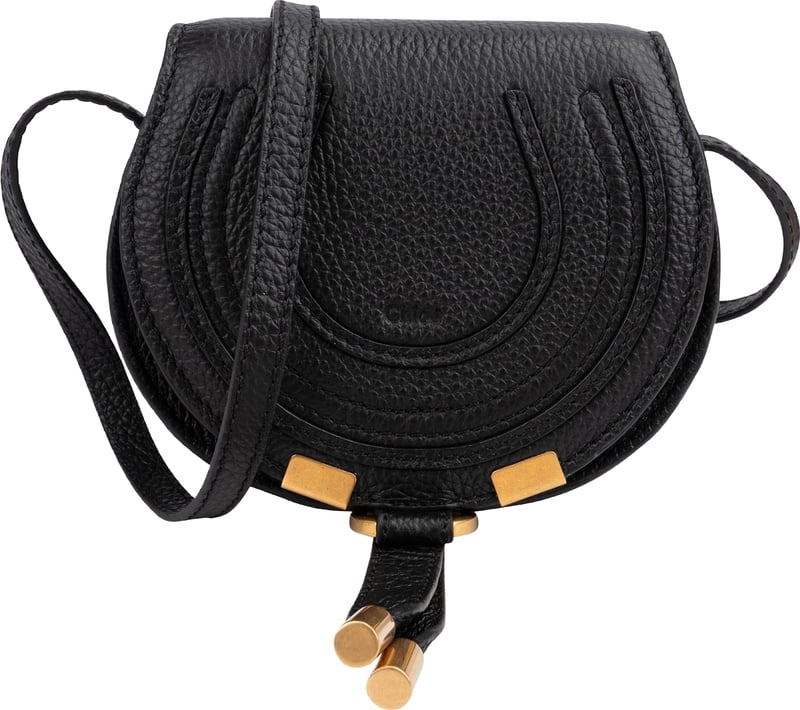 Chloé Grained Calfskin Nano Marcie Saddle Crossbody Bag