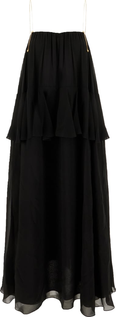 Chloe Black silk long dress