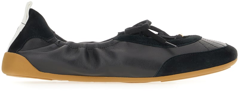 Chloe Black leather Kick ballerinas
