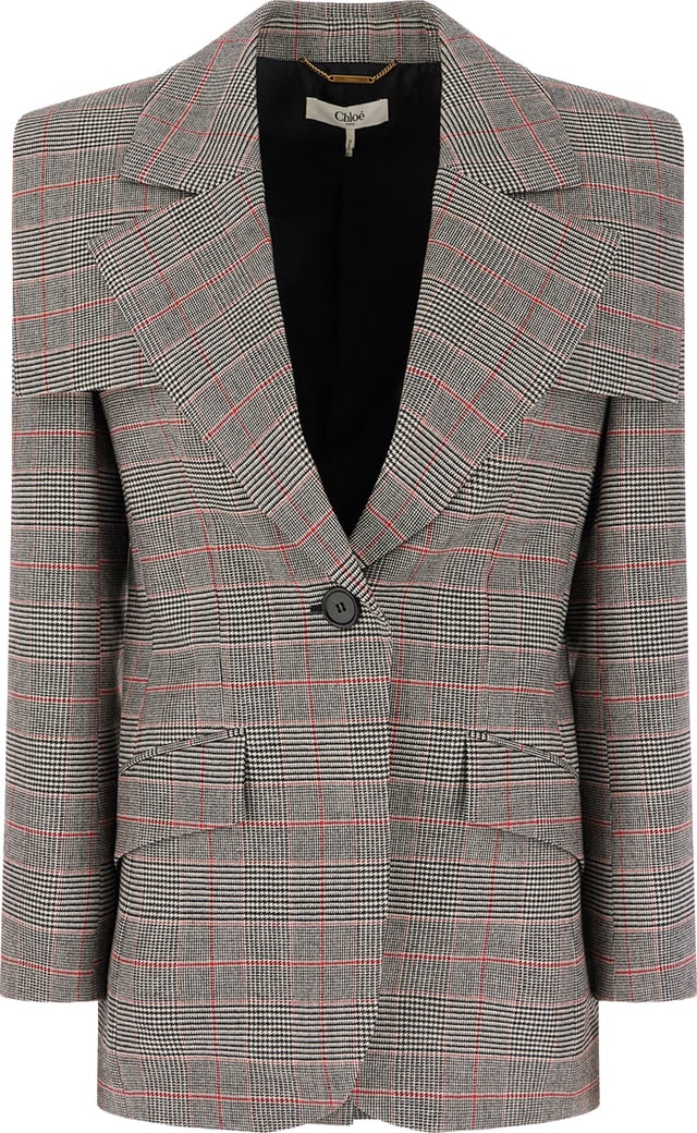 Chloe Embroidered wool blend blazer