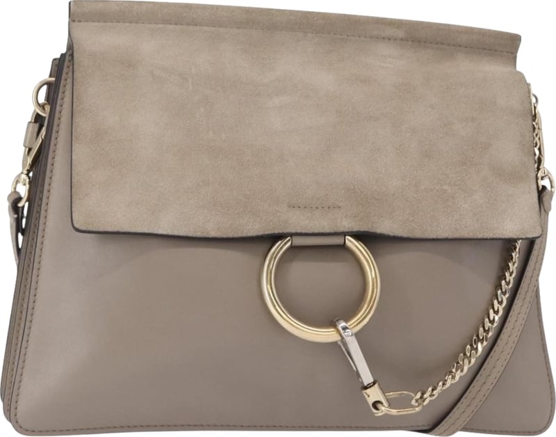 Chloe Faye Leather and Suede Medium