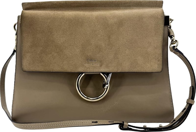 Chloe Faye Leather and Suede Medium
