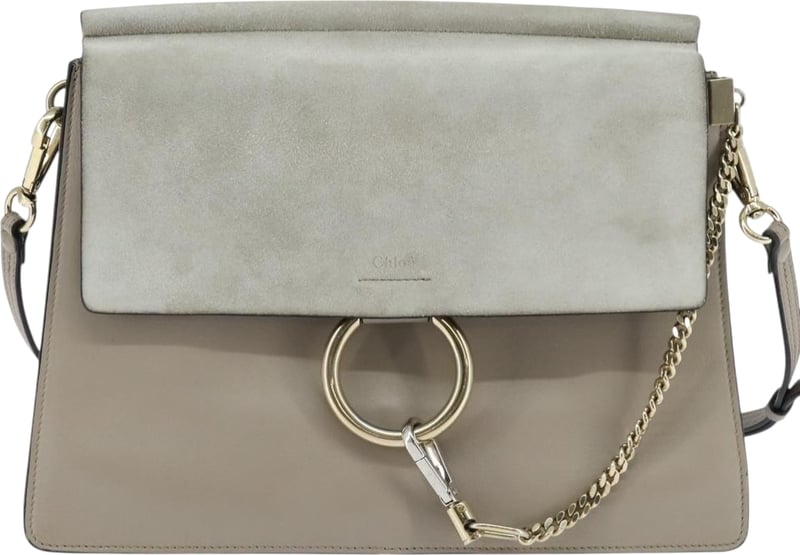 Chloe Faye Leather and Suede Medium