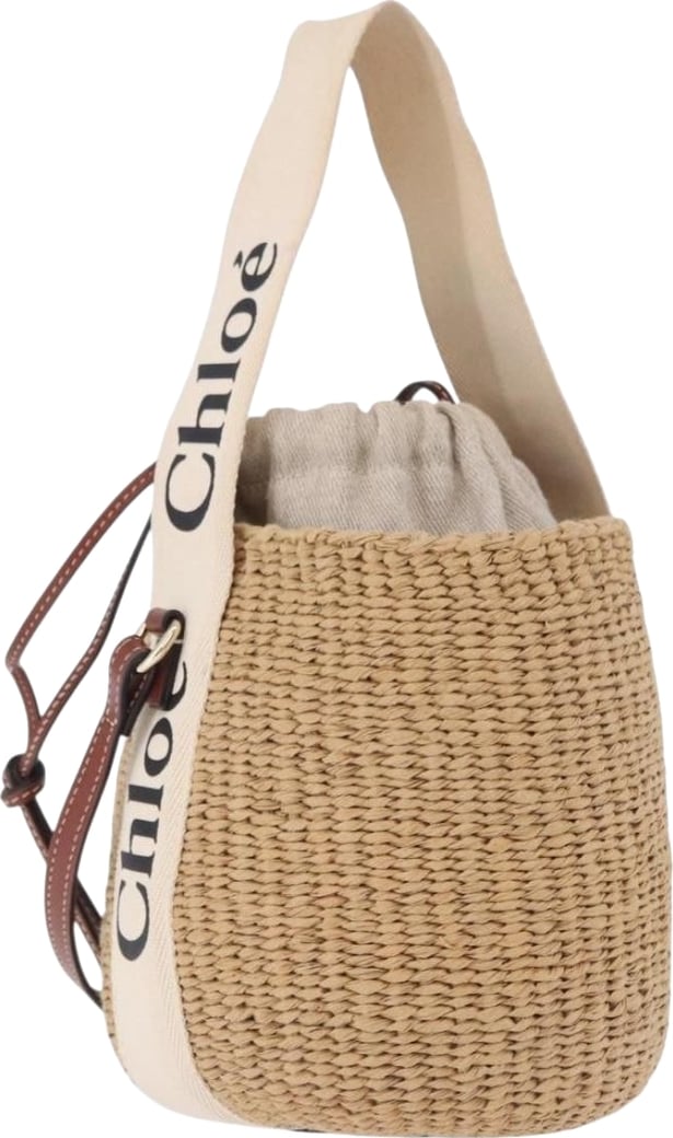 Chloe Woody Basket Woven Raffia Small