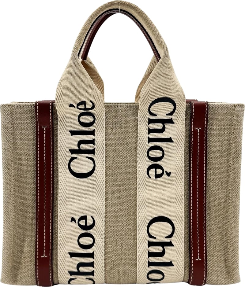 Chloe Woody Canvas with Leather Medium